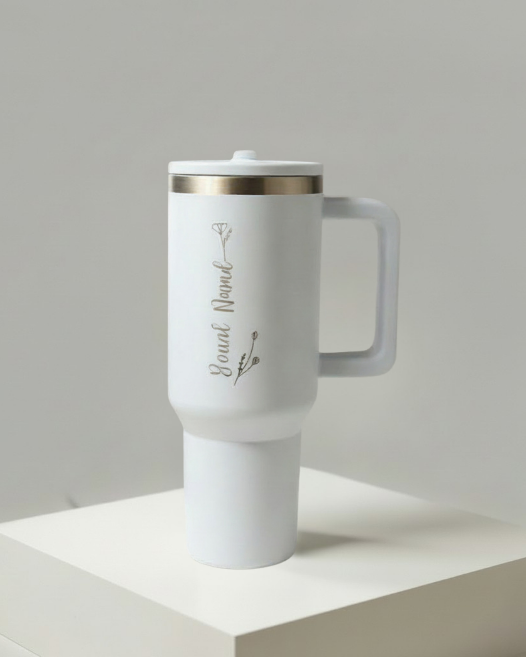 VALUENCIO | İsim Baskılı Premium Kulplu Kapaklı Çelik Termos Bardak