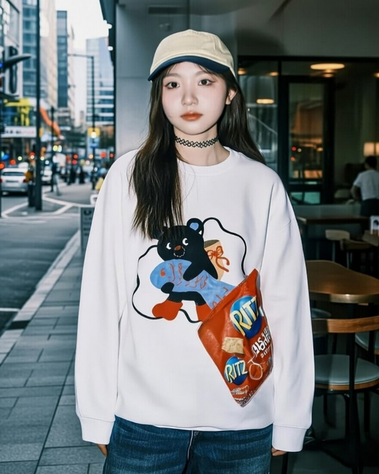 VALUENCIO | DESENLİ COUPLE KADIN SWEATSHİRT