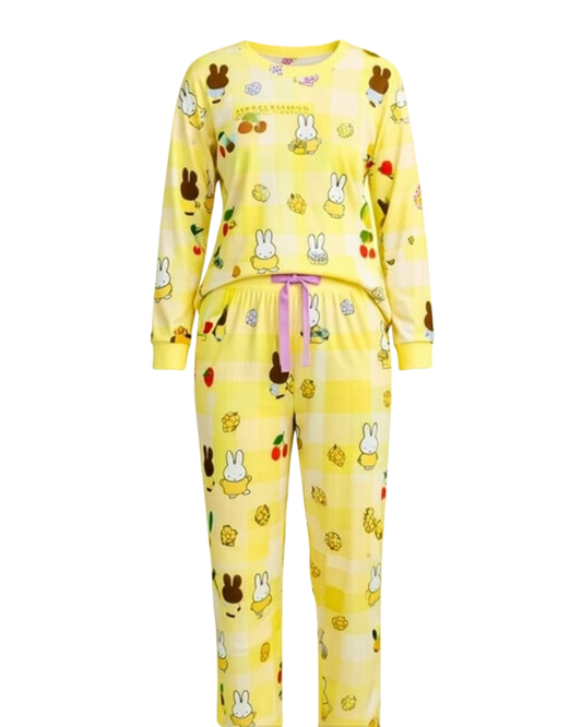 VALUENCIO | DESENLİ SARI RENK KADIN SABAHLIK